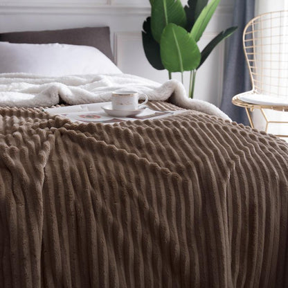 Berber Fleece Velvet Winter Soft Solid Color Blanket