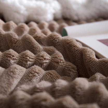 Berber Fleece Velvet Winter Soft Solid Color Blanket