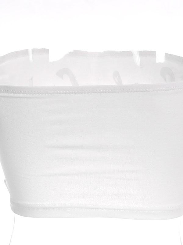 Street Casual Hip-Hop Letter Printed Strapless Tank