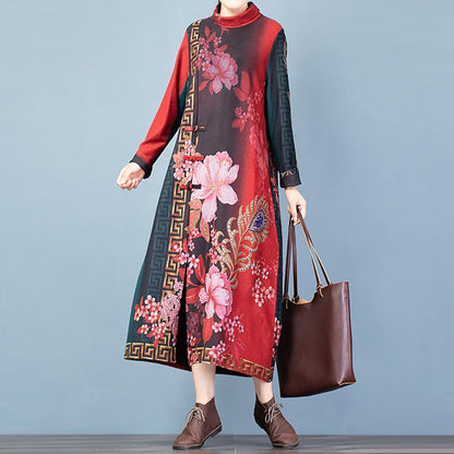 Buykud Chinese Style Beautiful Elegant Soft Comfortable Dress
