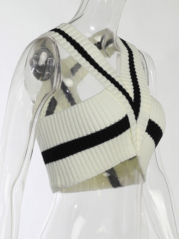 Original Sexy Knitting Halter-Neck Vest Top