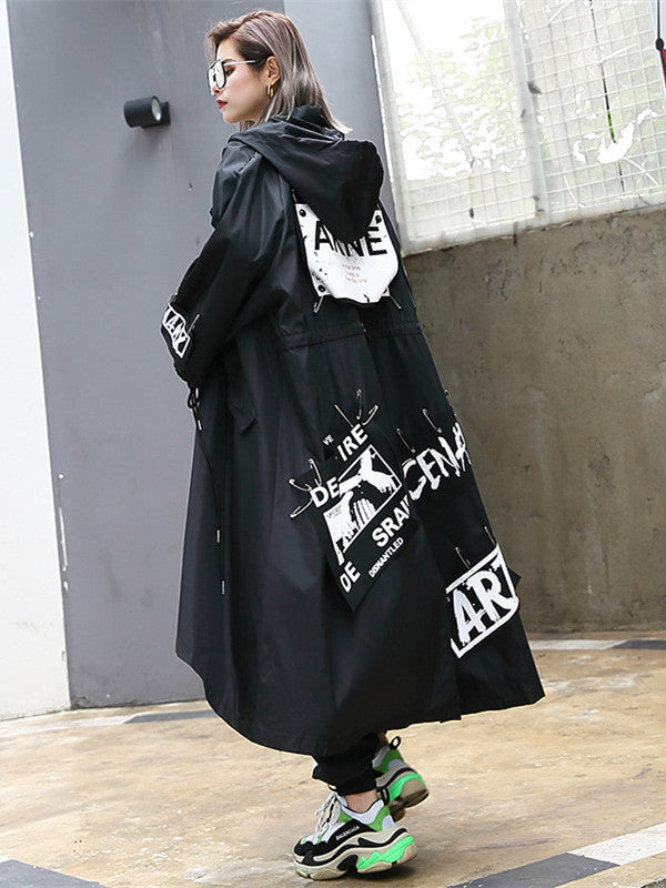 New Printed Cropped Long Outwear