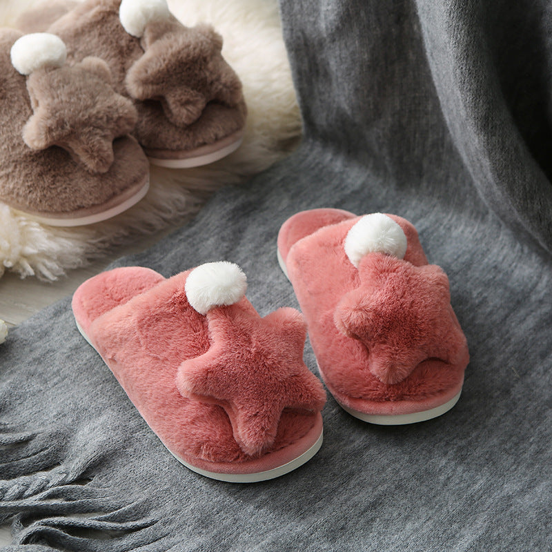 Home slippers fashion thickened TPR winter slippers