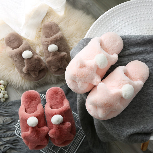 Home slippers fashion thickened TPR winter slippers