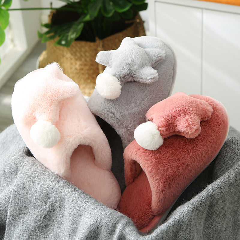 Home slippers fashion thickened TPR winter slippers