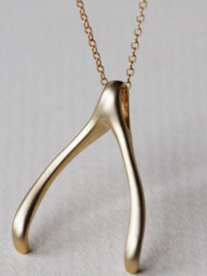 Simple Wishbone Fashion Necklace