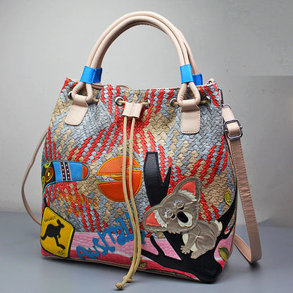 Cartoon animal zipper creative bag