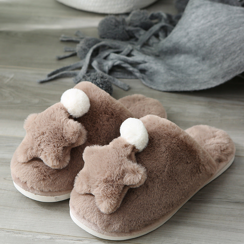 Home slippers fashion thickened TPR winter slippers