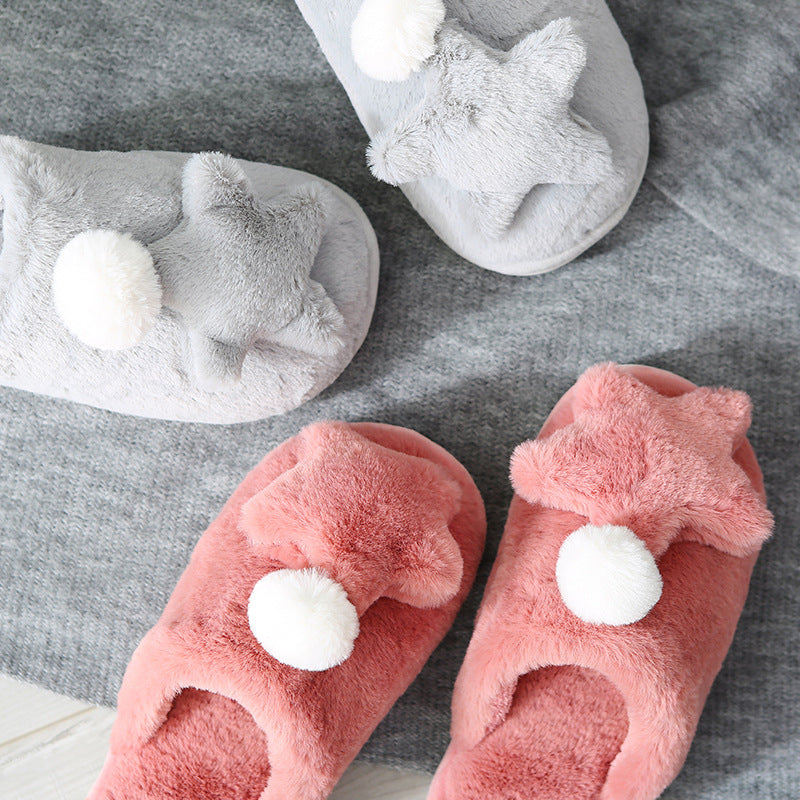 Home slippers fashion thickened TPR winter slippers