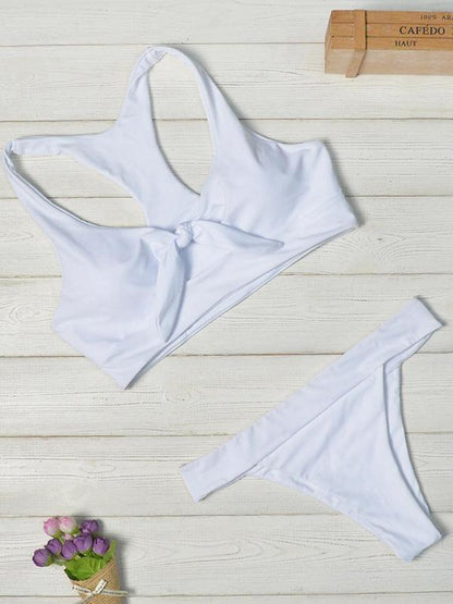 Solid Bandage Bikinis Swimwear