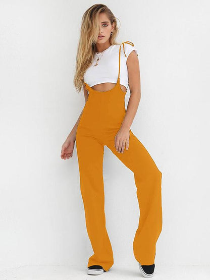 Sexy Slim High Waist Strappy Jumpsuits Bottoms