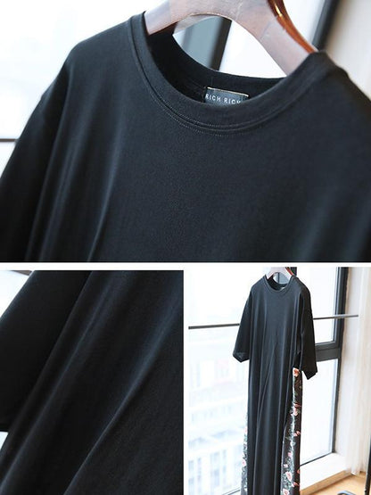 Original Floral Round-Neck Dress