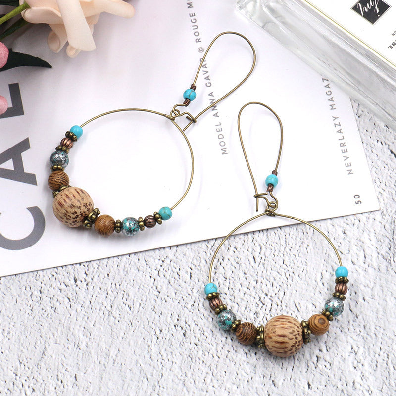 Circle exaggerated earrings creative large ring earrings