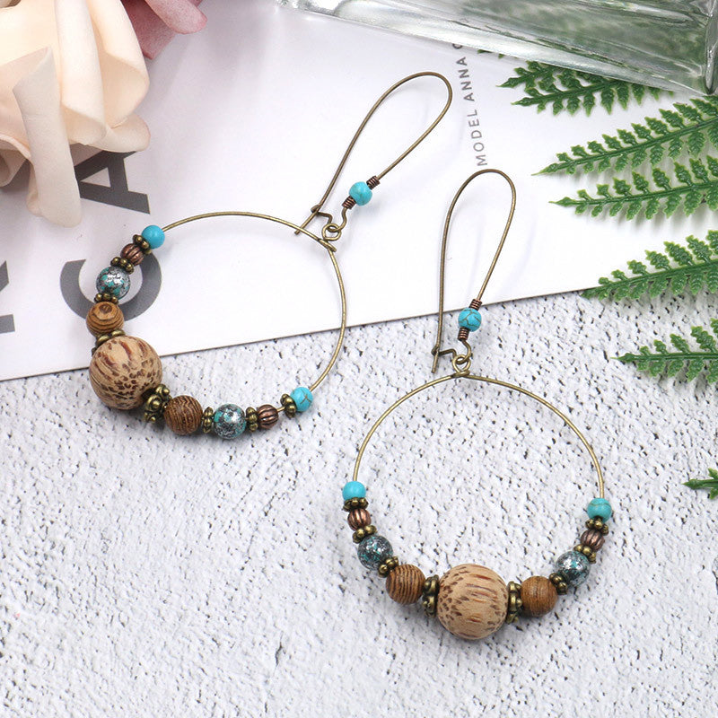 Circle exaggerated earrings creative large ring earrings