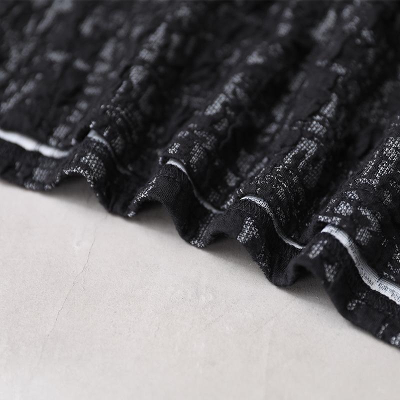 Buykud Literary Irregular Spliced Half Turtleneck Blouse