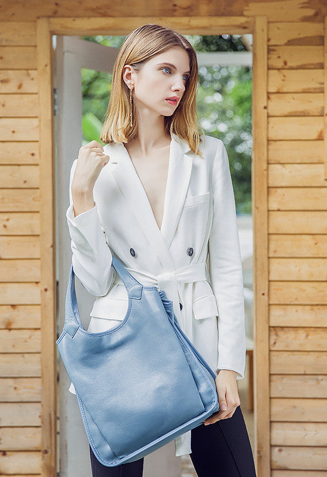 Latest Style Genuine Leather Handbag Ladies Tote Bag