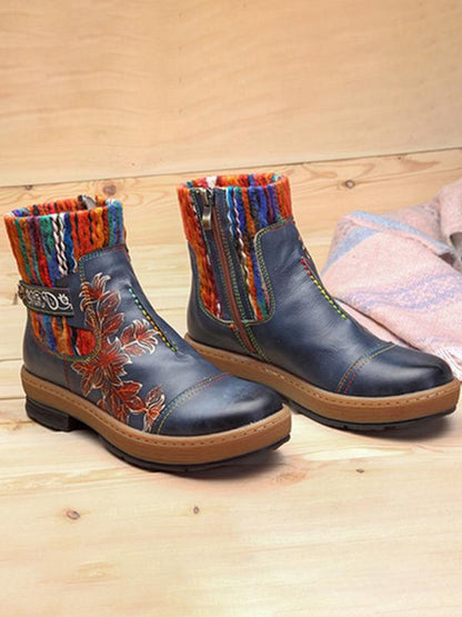 Fashion Handmade Leather Crafting Boots
