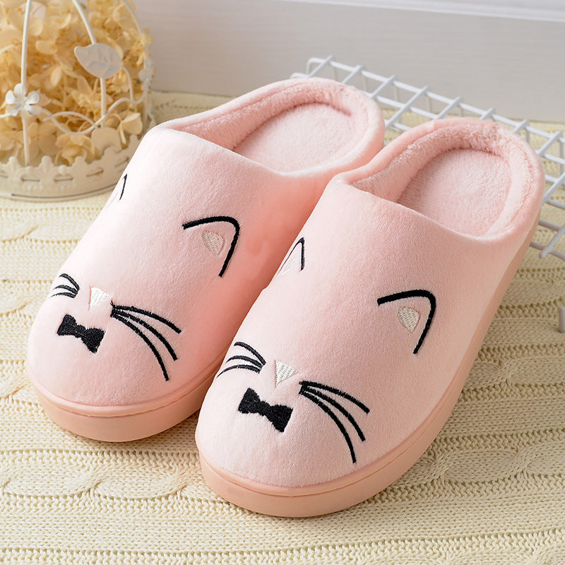 Cartoon cat cotton slippers
