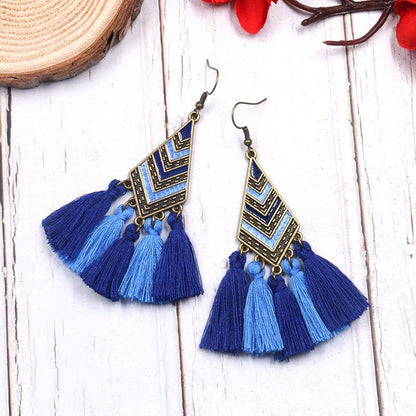 5 Color Diamond earrings tassel earrings