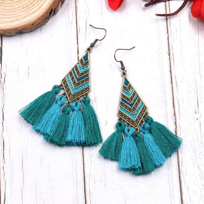 5 Color Diamond earrings tassel earrings