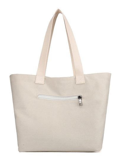 Ethnic Style Printed Zipper Canvas Bag