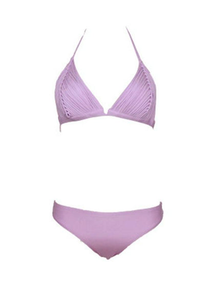 Triangle Plain Bikini Set