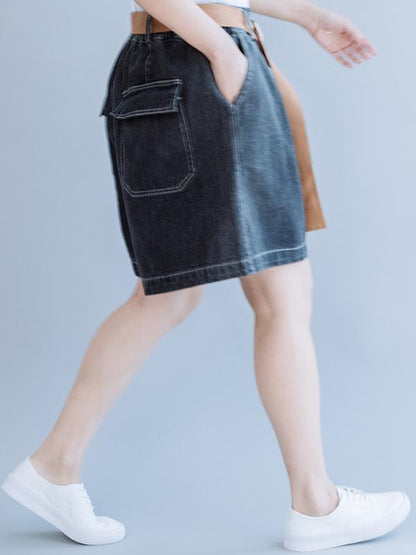 Casual Belt Jean Shorts
