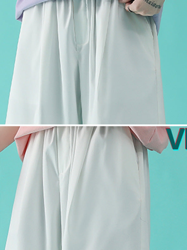 Original Letter Print Wide Leg Shorts