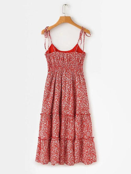 Vacation Loose Spaghetti-neck Maxi Dress