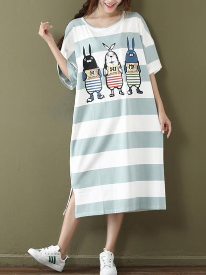 Summer Loose Oversize Striped Dress