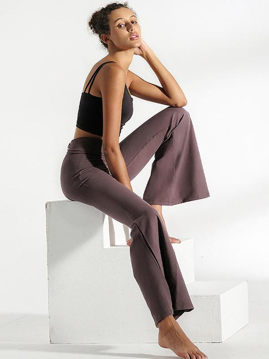 Soft Solid Flared Athletic Pants