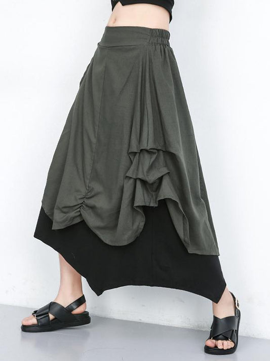 Casual Designed Cotton Ruffled Skirt