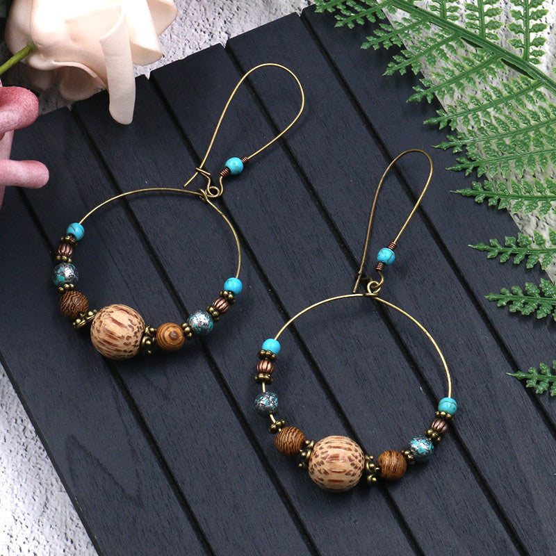 Circle exaggerated earrings creative large ring earrings