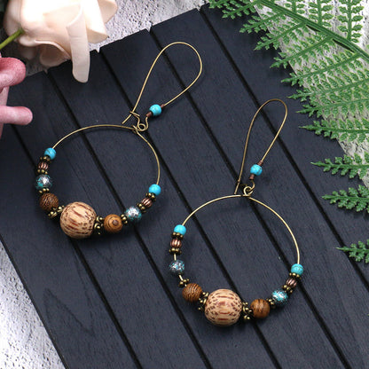 Circle exaggerated earrings creative large ring earrings