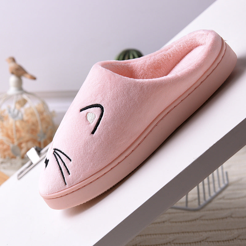 Cartoon cat cotton slippers