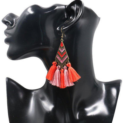 5 Color Diamond earrings tassel earrings
