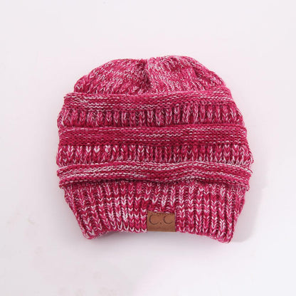 Soft Knit Ponytail Hat