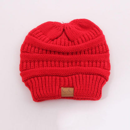 Soft Knit Ponytail Hat