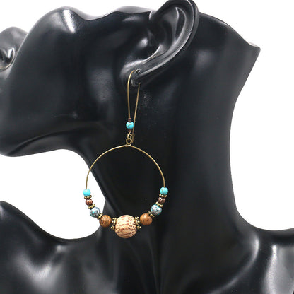 Circle exaggerated earrings creative large ring earrings