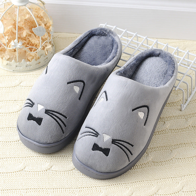 Cartoon cat cotton slippers