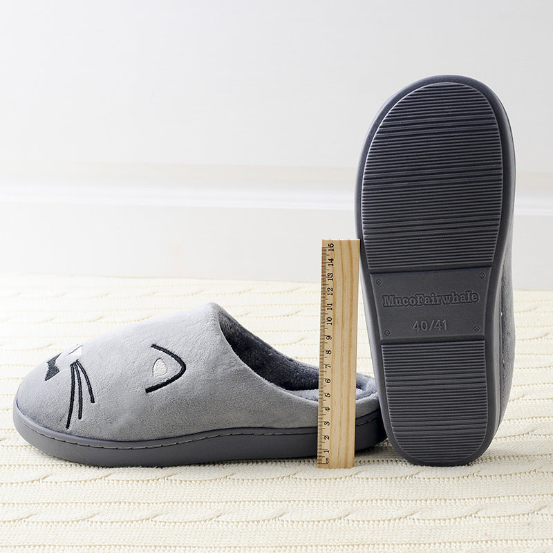 Cartoon cat cotton slippers