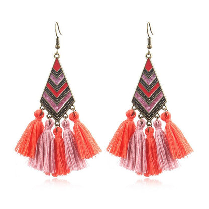 5 Color Diamond earrings tassel earrings