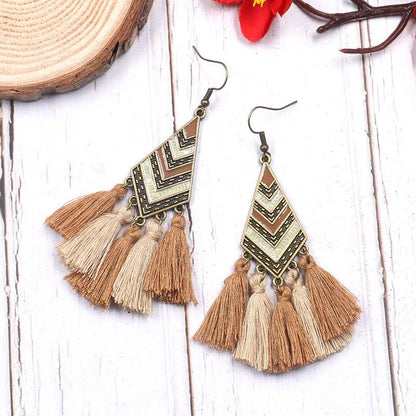 5 Color Diamond earrings tassel earrings