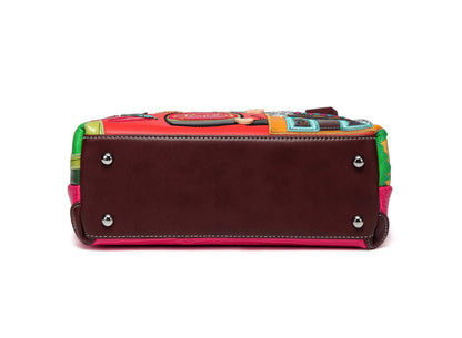 retro portable handmade embroidery canvas bag