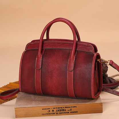 WOMEN GENUINE LEATHER VINTAGE TOTEM DESIGNER HANDBAG SHOULDER BAG