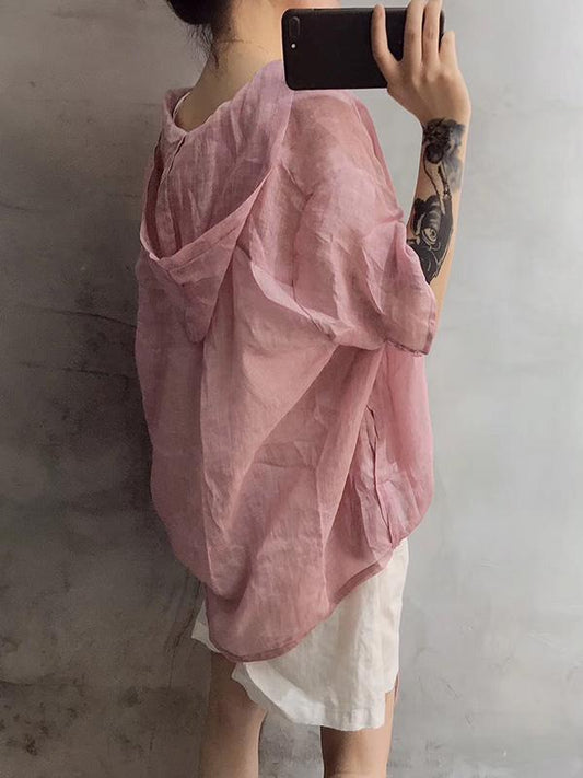 Summer Light High-low Solid Sun-protection Outwears