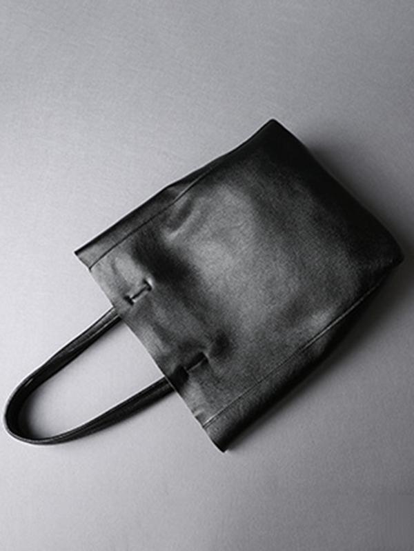 Simple Black Leather Bag