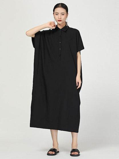Retro Polo Long Shirt Dress