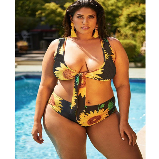 Fat woman prints sub-system rope fat bikini BIKINI SWIMSUIT