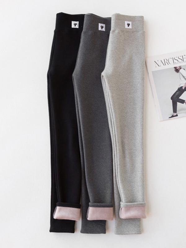 Pure Color Warm Leggings